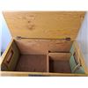 Image 3 : Wooden Storage Box 24" x 13" x 10.5" & Paint Supplies- PICK UP