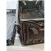 Image 3 : U of S Backpack, (2) Collapsible Storage Crates- Up to 23" x 15.5" x 10"- One Side Needs Repair. Can