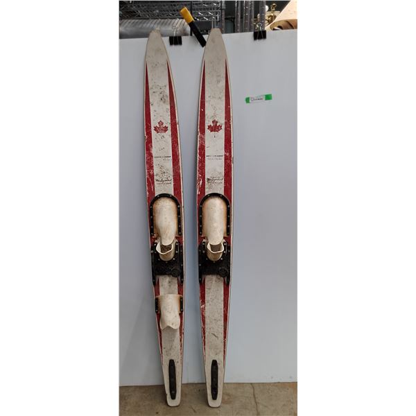 **Adjustable Western Wood Waterskis 68" Long, Cannot Ship