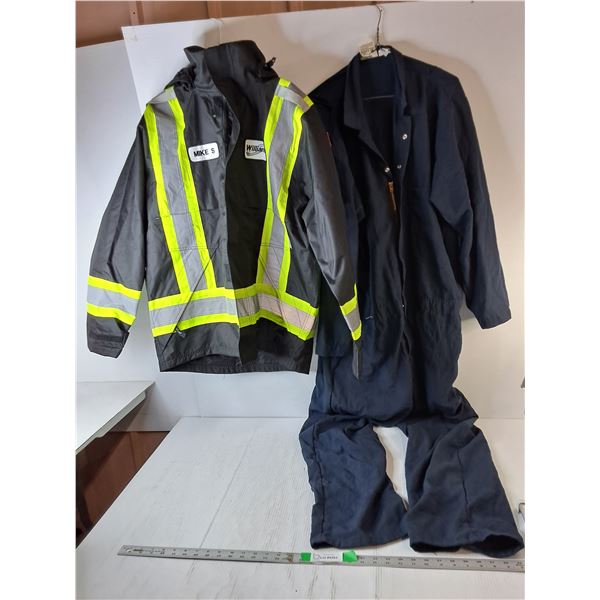 Reflective Work Jacket-M & Coveralls- 2XL