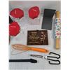 Image 6 : Barometer, Make Up Mirror, Whisk, Dough Roller, Plastic Jar, Spatula, Misc