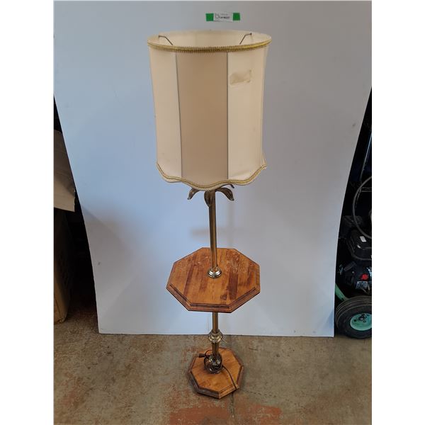 *55" Floor Lamp - Damaged Shade, Powers On, As Is, Cannot Ship