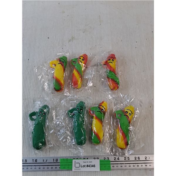 (7) Silicone Smoking Pipes - New