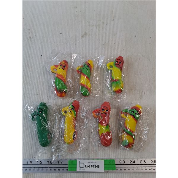 (7) Silicone Smoking Pipes - New