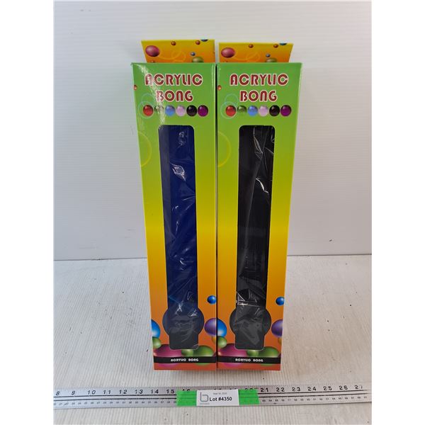 (2) Acrylic Bongs - New
