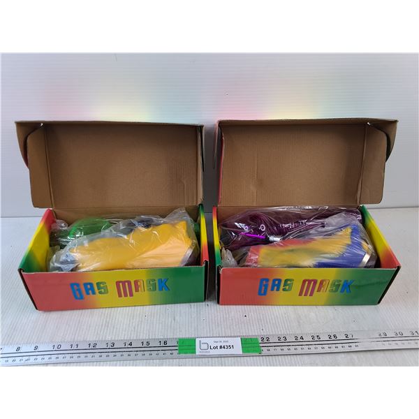 (2)  Gas Masks & Bongs - New