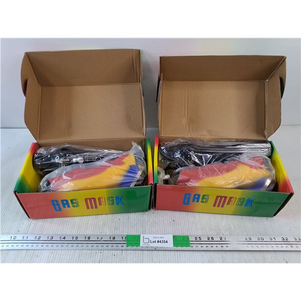 (2) Gas Mask & Bong Sets - New