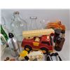 Image 3 : Vintage Liquor/Beer Bottles, Insulated Jug, Binoculars, TD Water Bottle, Kids Toys - PICK UP