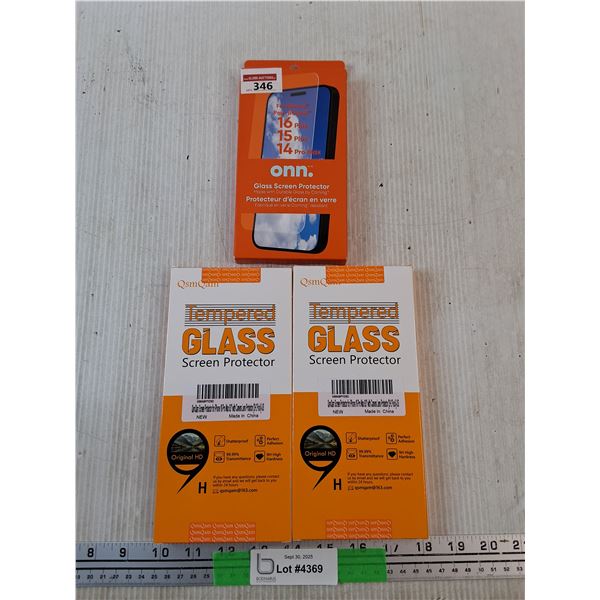 iPhone 16 Pro Max/Plus Tempered Glass Screen Protectors - Sealed