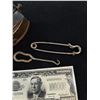 Image 2 : $100000 Souvenir Banknote , Safety Pin, Button Hook, Miniature Iron