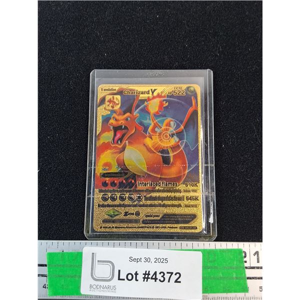 Gold V Evolution Pokemon Charizard Holographic Card 2021/22 - Cannot Authenticate