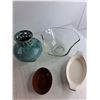 Image 3 : Miscellaneous Glasses, Clay Pot, Metal Strainer