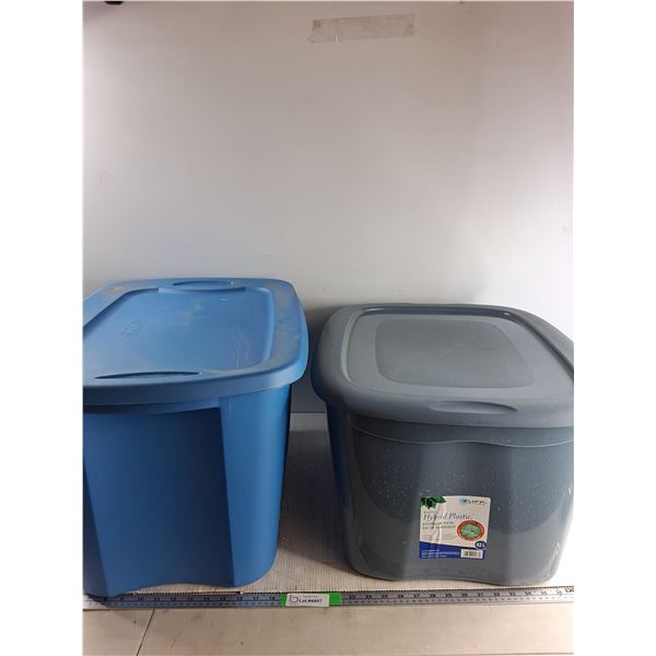 **(2) Plastic Tubs Up To 25"x16" - PICK UP