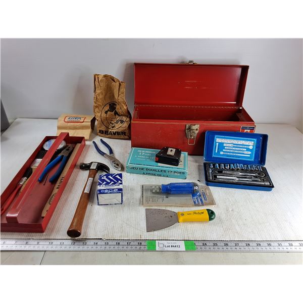 Red Mastercraft Metal Toolbox - Pick Up Preferred