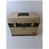 Image 5 : Plano Tackle Box 14.5" x 7.5" x 12"- One Broken Latch & Accessories- Hooks, Reels, Misc.