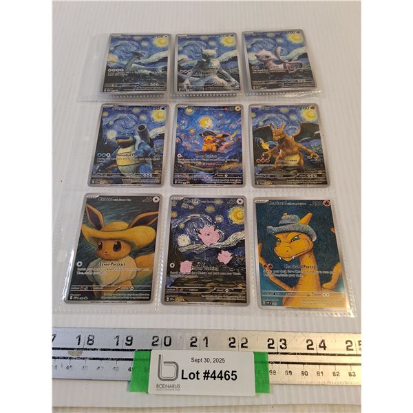 Sleeve of 9 "Basic" Pokemon Collector Cards - Authenticity Not Guaranteed