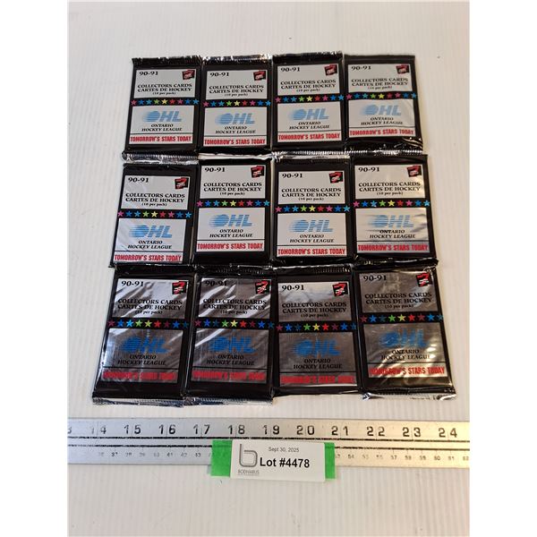(12) Packs of OHL 1990-91 Collector Cards - Authenticity Not Guaranteed