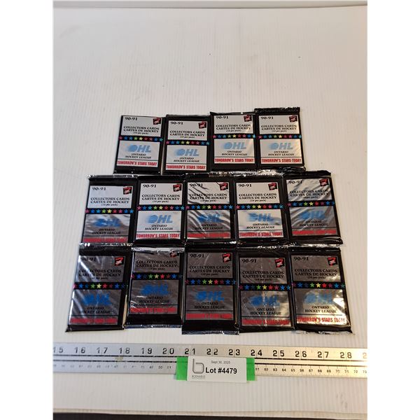 (14) Packs of OHL 1990-91 Collector Cards - Authenticity Not Guaranteed