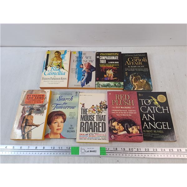 (9) Books - Red Plush, To Catch an Angel, The Compassionate Tiger