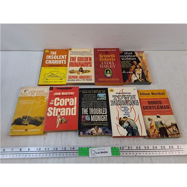 (9) Books - Kenneth Roberts, Town Burning, Edison Marshall