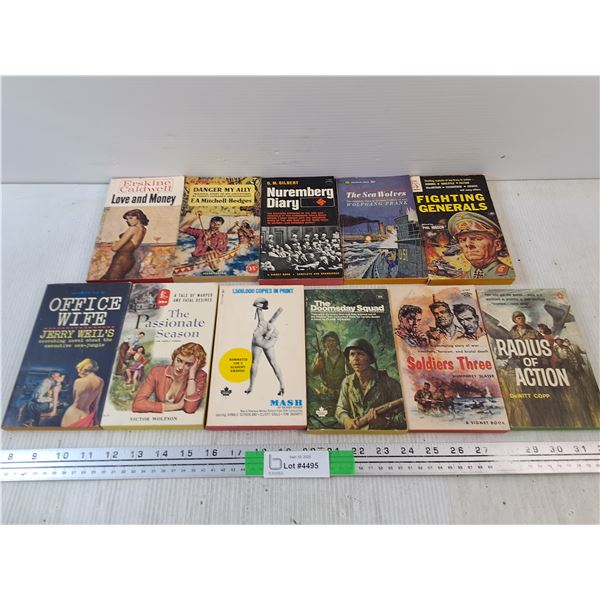 (11) Books - Nuremberg Diary, Radius of Action, The Sea Wolves