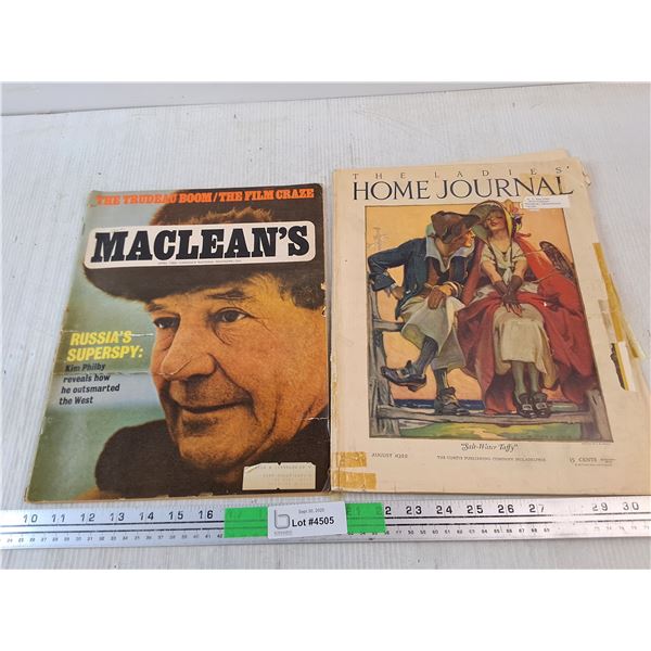 Vintage Magazines - MacLeans, The Ladies Home Journal