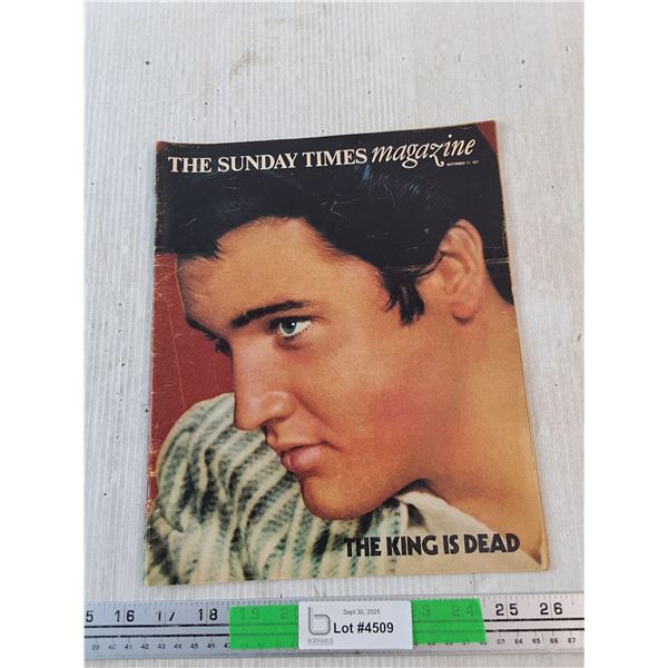 Vintage The Sunday Times Magazine - The King is Dead