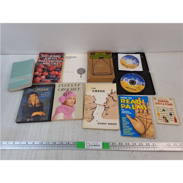 Books & CDs - How To Read Palms, Joni Mitchell, Instant Crochet