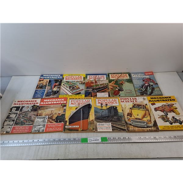Popular Mechanics, Science, Mechanix Illustrated Magazines