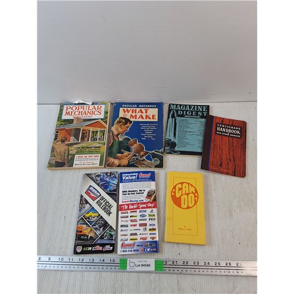 Popular Mechanics Magazine, IHRA Rulebook, Magazine Digest, Certigrade Handbook