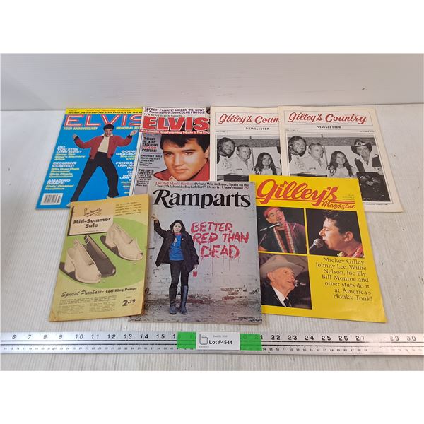 Vintage Magazines  - Elvis, Ramparts, Gilleys Country