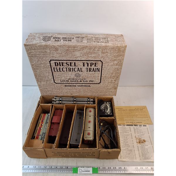 Vintage Marx Toys Diesel Type Electrical R/C Train - As Is