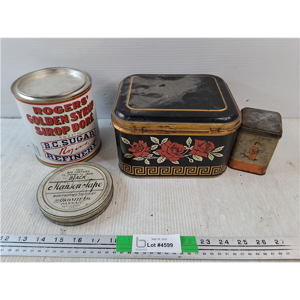 Vintage Tins - BC Sugar Refinery, The Okonite, Misc