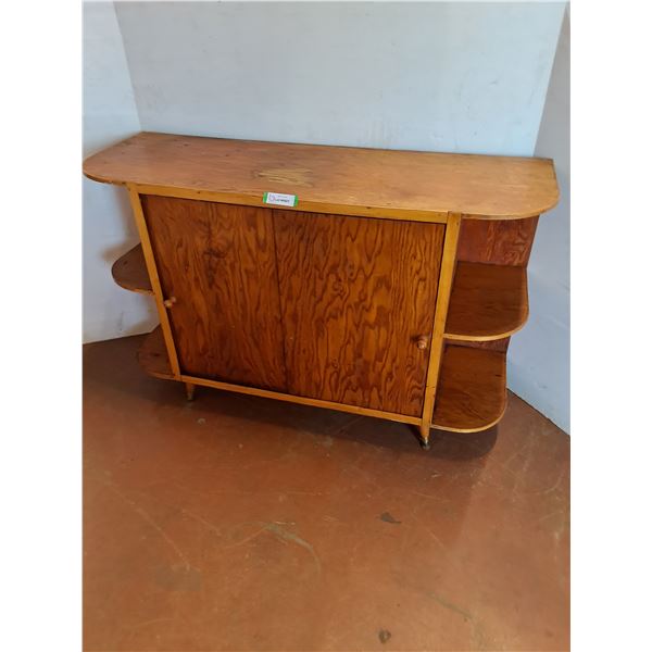 * Wooden Plant Stand Cupboard With Sliding Doors - 48x16x30" - Pickup Only