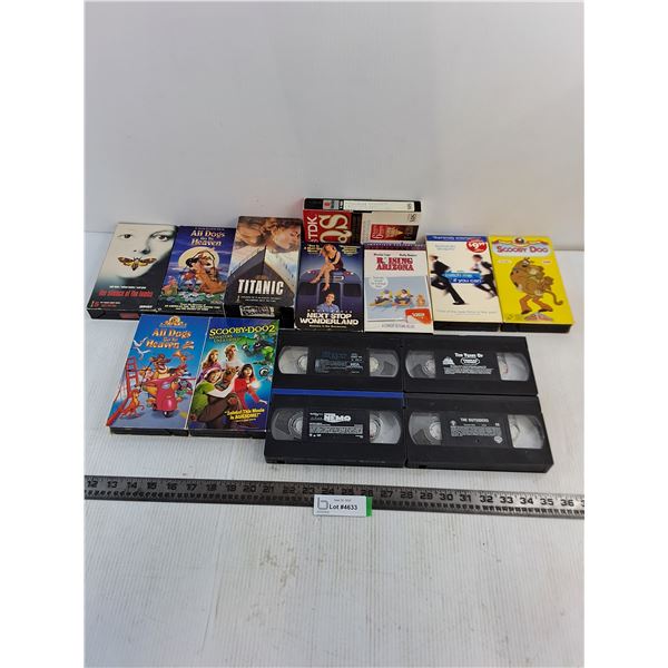 (15) VHS Movies (Titanic, Catch Me If You Can, Silence of the Lambs)