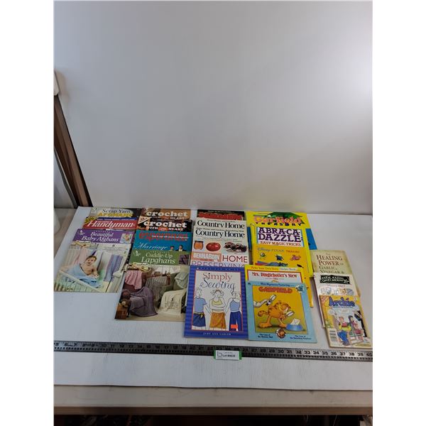(20) Books/Magazines (Crocheting, Sewing, Kid's Stories)