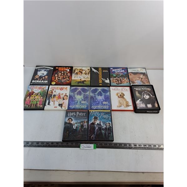 (14) DVD Movies (Harry Potter, Scream, Jersey Shore)