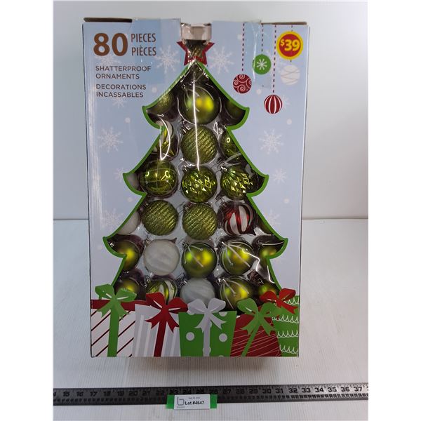 80-Piece Christmas Tree Ornaments