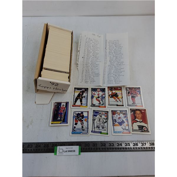Box of Topps 1992 NHL Collector Cards- Authenticity Not Guaranteed