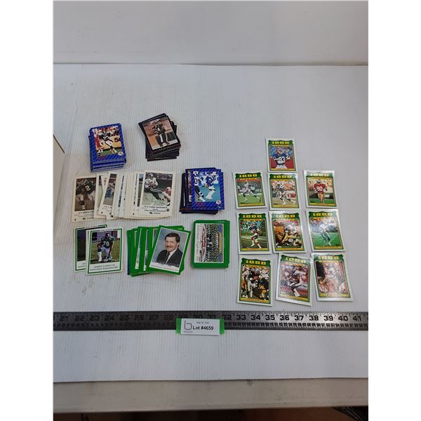 Assorted CFL Collector Cards, (10) NFL "1000 Yard Club" Cards - Authenticity Not Guaranteed