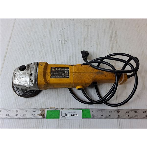 Power Fist 4 1/2" Angle Grinder- Powers On