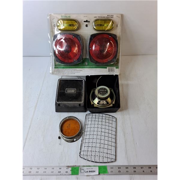 Bass 48 Car Speakers, 12V Trailer Light Kit, Misc.