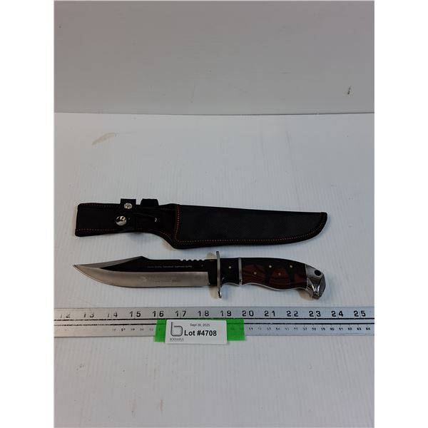 Columbia Hunting Knife w/Canvas Sheath - 6" Blade