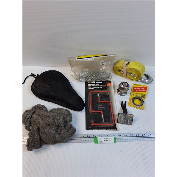 Tow Strap, Bike Seat Cover, Steel Wool, Hook Pack, Misc