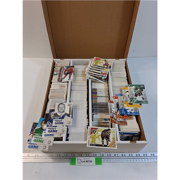 Box of Various Hockey Trading Cards