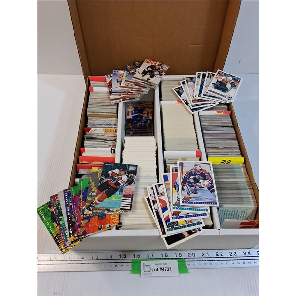 Box of Various Hockey Trading Cards