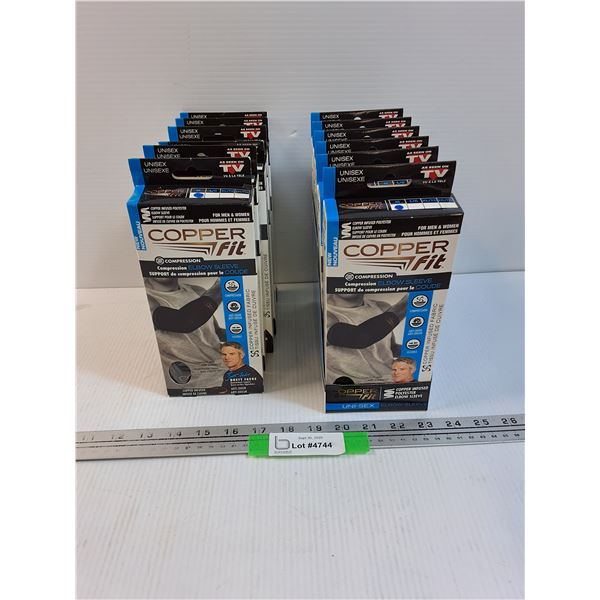 (12) Copper Fit Elbow Sleeves - Size Medium