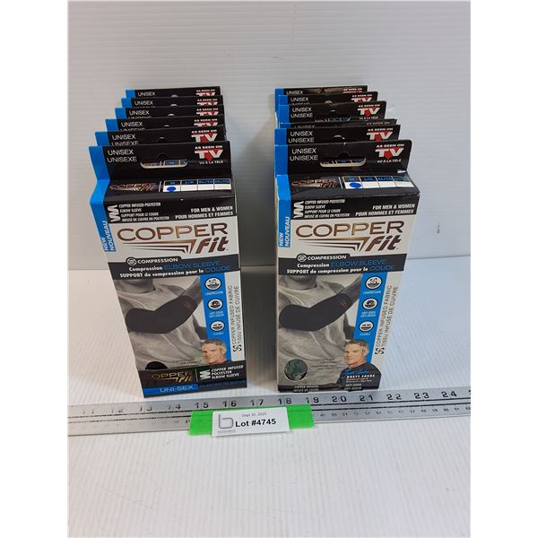 (12) Copper Fit Elbow Sleeves - Size Medium