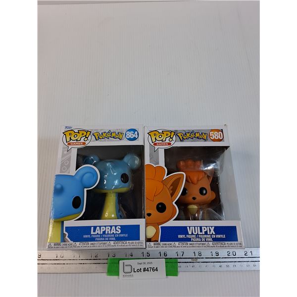 (2) Funko POP! Pokemon: Lapras & Vulpix