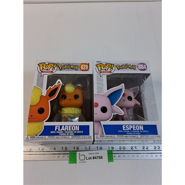 (2) Funko POP! Pokemon: Flareon & Espeon